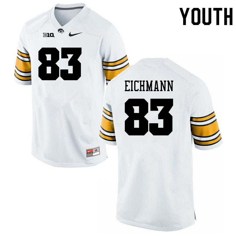 Youth #83 Alex Eichmann Iowa Hawkeyes College Football Alternate Jerseys Sale-White - Click Image to Close